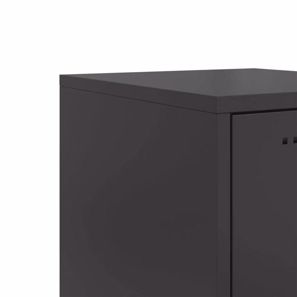Berkfield Home Black Matt Steel Highboard W/D/H: 36 x 39 x 107 cm – 5