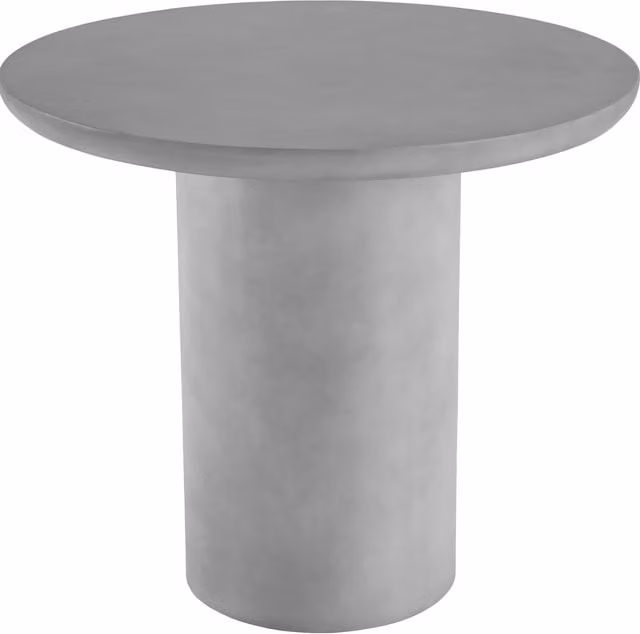 Tectake Talmi Round Garden Table in Stone Grey with Minimalist Design