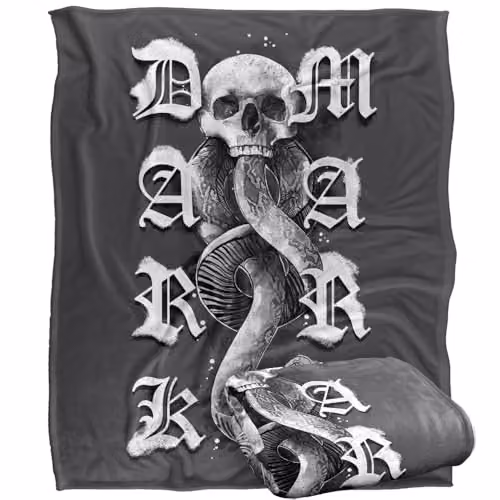 Warner Bros. Harry Potter Gothic Dark Mark Super Soft Fleece Throw Blanket, Multicolour, W: 127.0 cm x L: 152.4 cm