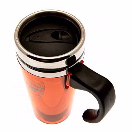Arsenal FC Official Football Travel Mug with Lid, Red and Black, 450 ml – 2
