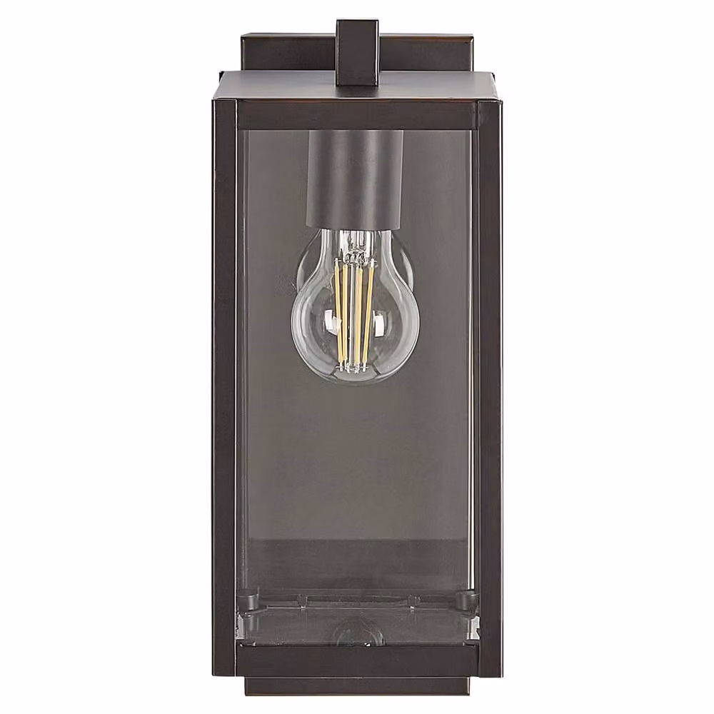 Wyld and Coco Retro Black Metal and Glass Outdoor Wall Light with Motion Sensor, Height: 33 cm – 4