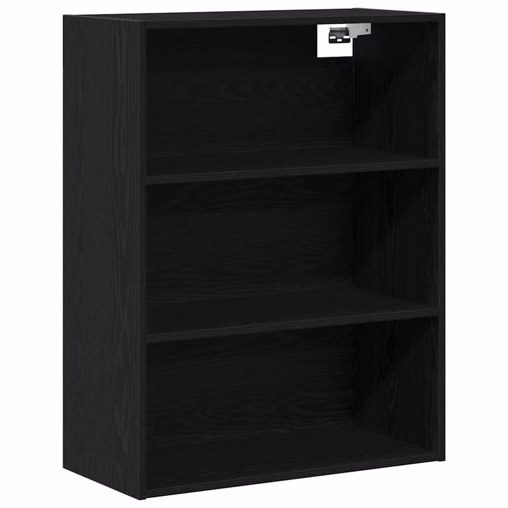 Berkfield Home Hanging Wall Cabinet Black Oak W/D/H: 69.5 x 32.5 x 90 cm – 3
