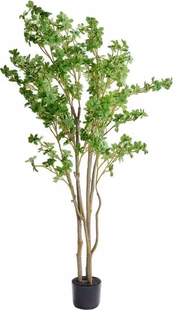 Livingandhome Artificial Enkianthus Tree, Green, Height: 71 cm