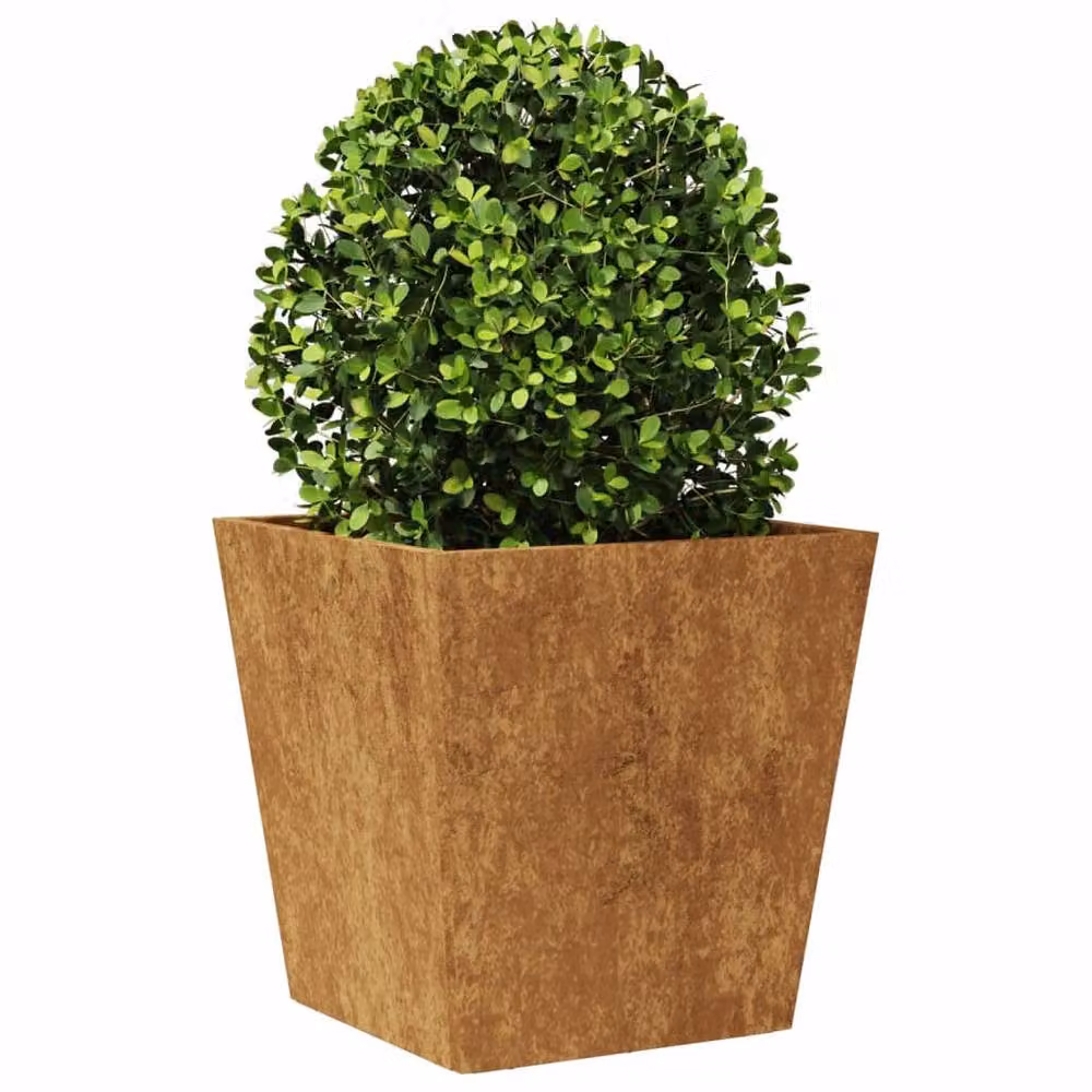 Berkfield Home Corten Steel Garden Planter Tub in Brown, W/D/H: 40 x 40 x 40 cm – 2