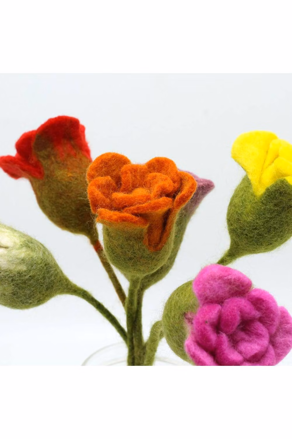 KDMD Set of 6 Multicolour Textile Floral Roses for Crafts and Tabletop Decoration – 2