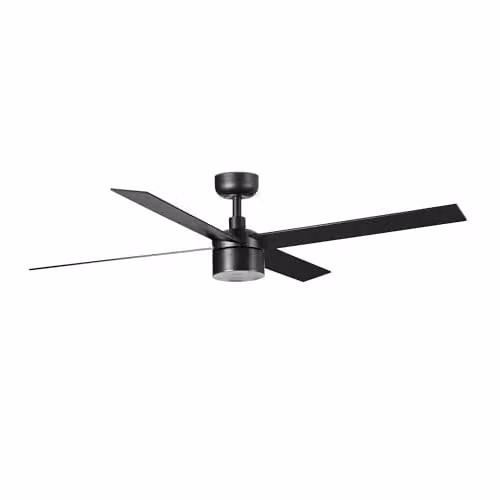 Faro Barcelona Barcelona 343563N Rudder Tek 4 L Ceiling Fan in Black and Walnut with 3000K Light