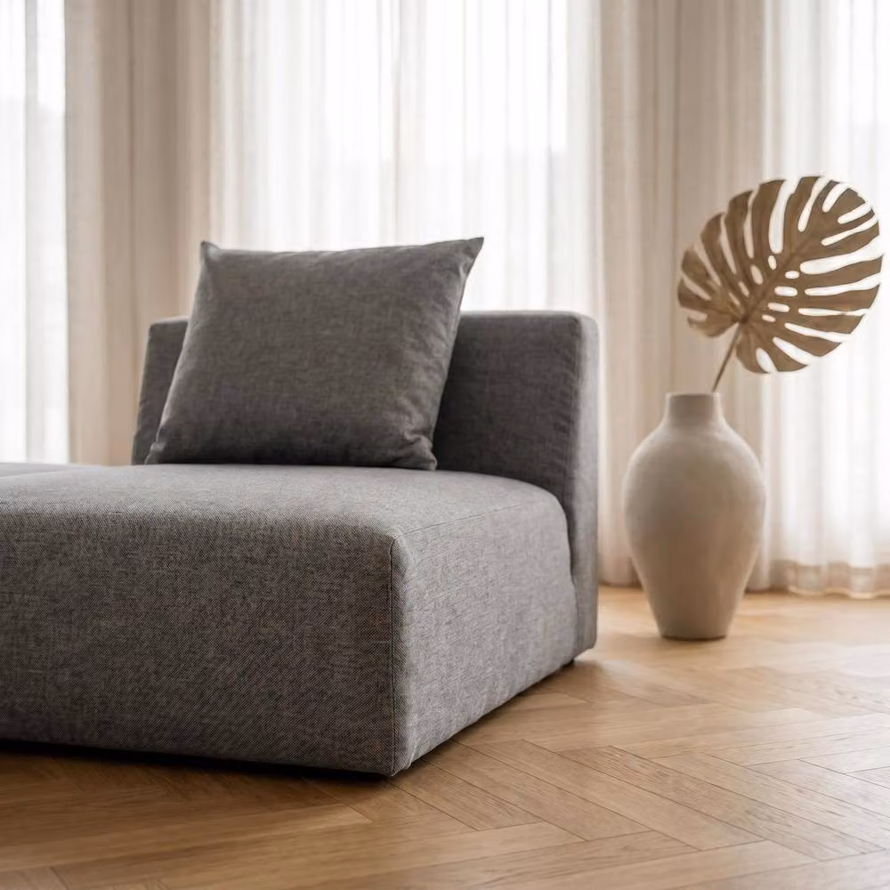 Abakus Direct Tokyo Single Seat in Grey Brushed Tweed Fabric – 6