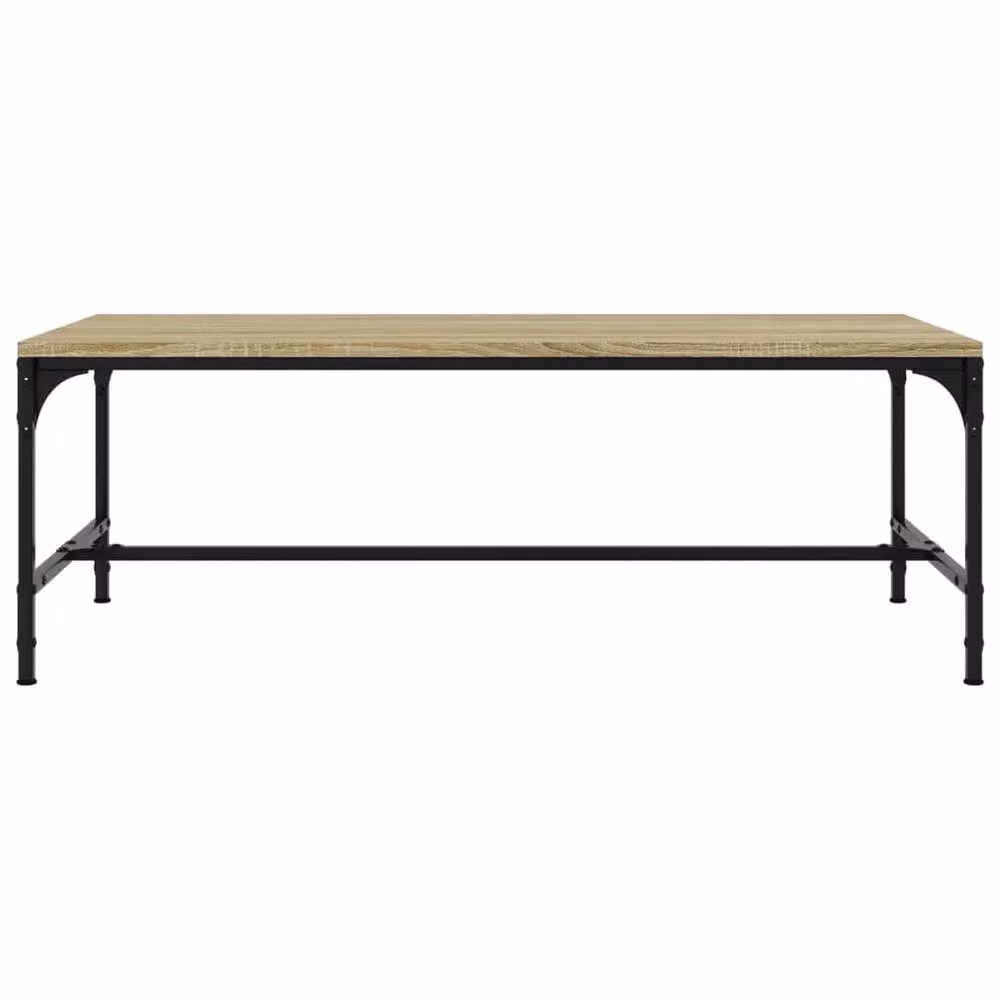 Berkfield Home Sonoma Oak Coffee Table in Light Tan, W: 100 cm, D: 50 cm, H: 35 cm – 2