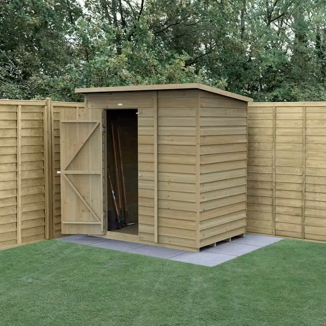 4LIFE Forest Garden Pent Wood Shed in Brown