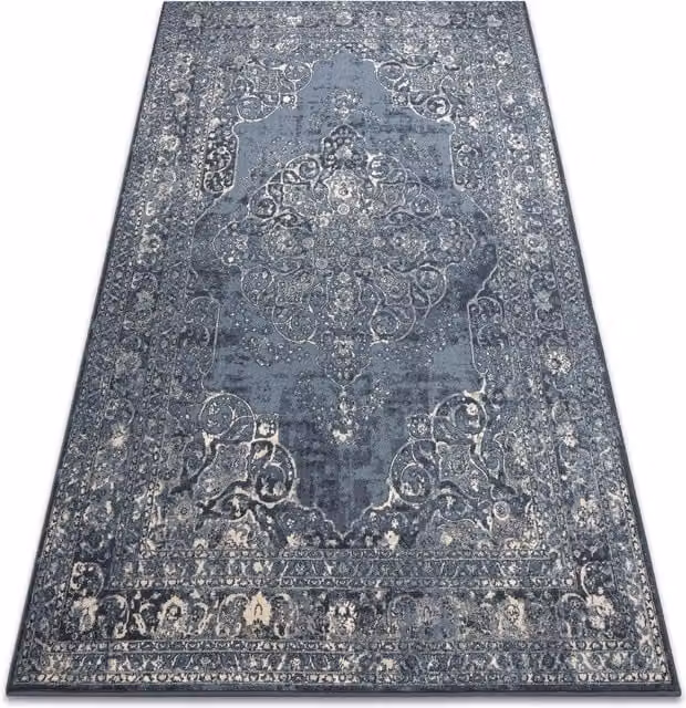 RugsX Nain Vintage Blue Wool Rectangular Rug W: 80 cm, L: 150 cm – 1