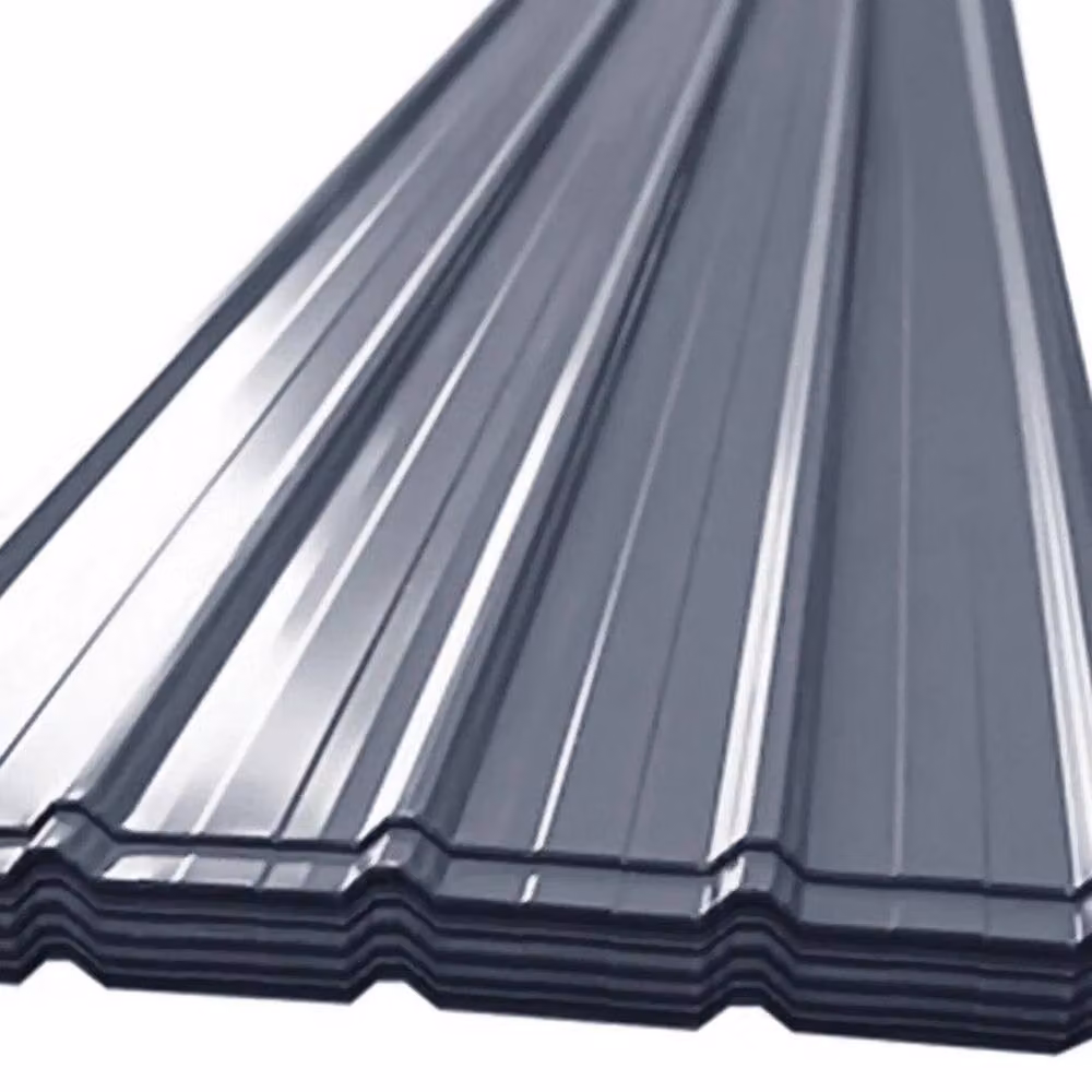 KORVIXA 12-Piece Corrugated Galvanised Metal Roof Sheets in Grey – 4