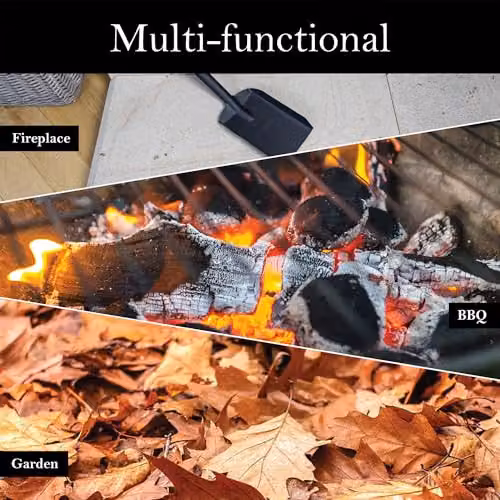 JVL Hudson Large Fireplace Shovel in Black Steel – 7