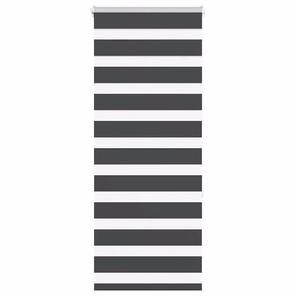 Berkfield Home Elegant Zebra Blind in Black, Polyester, W: 60 cm, H: 150 cm – 2