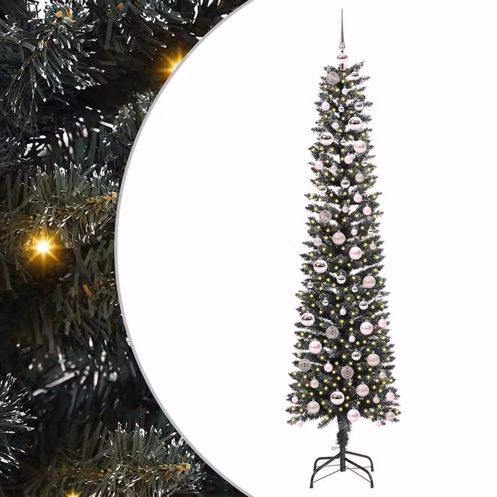 Berkfield Home Elegant Green Artificial Christmas Tree with 300 LEDs, W/D/H: 58 x 58 x 210 cm – 3