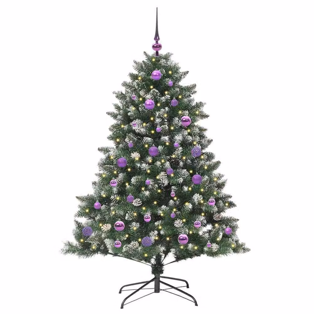 Berkfield Home Green Artificial Christmas Tree with Stand, W/D/H: 105 x 105 x 150 cm – 3
