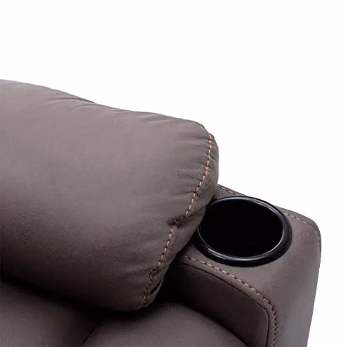 More4Homes Afton Brown Fabric Recliner Rocking Swivel Lounge Chair – 6