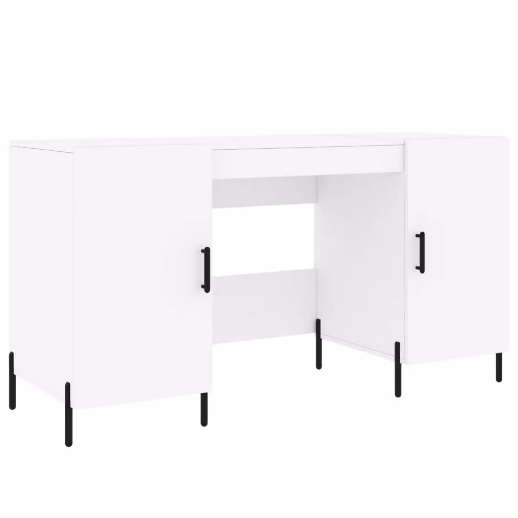 Berkfield White Writing Desk, W/D/H: 140 x 50 x 75 cm – 2