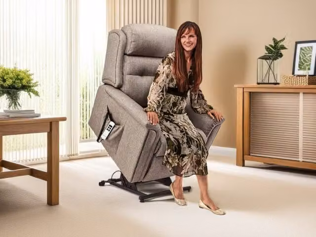 Sherborne Roma Royale Powered Riser Recliner Chair in Grey