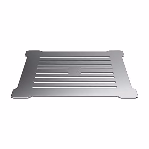 Balterley Square Shower Tray Waste with Odour Trap and Drain Cover, Chrome and White, W: 11.4 cm, D: 11.4 cm, H: 8.6 cm – 4