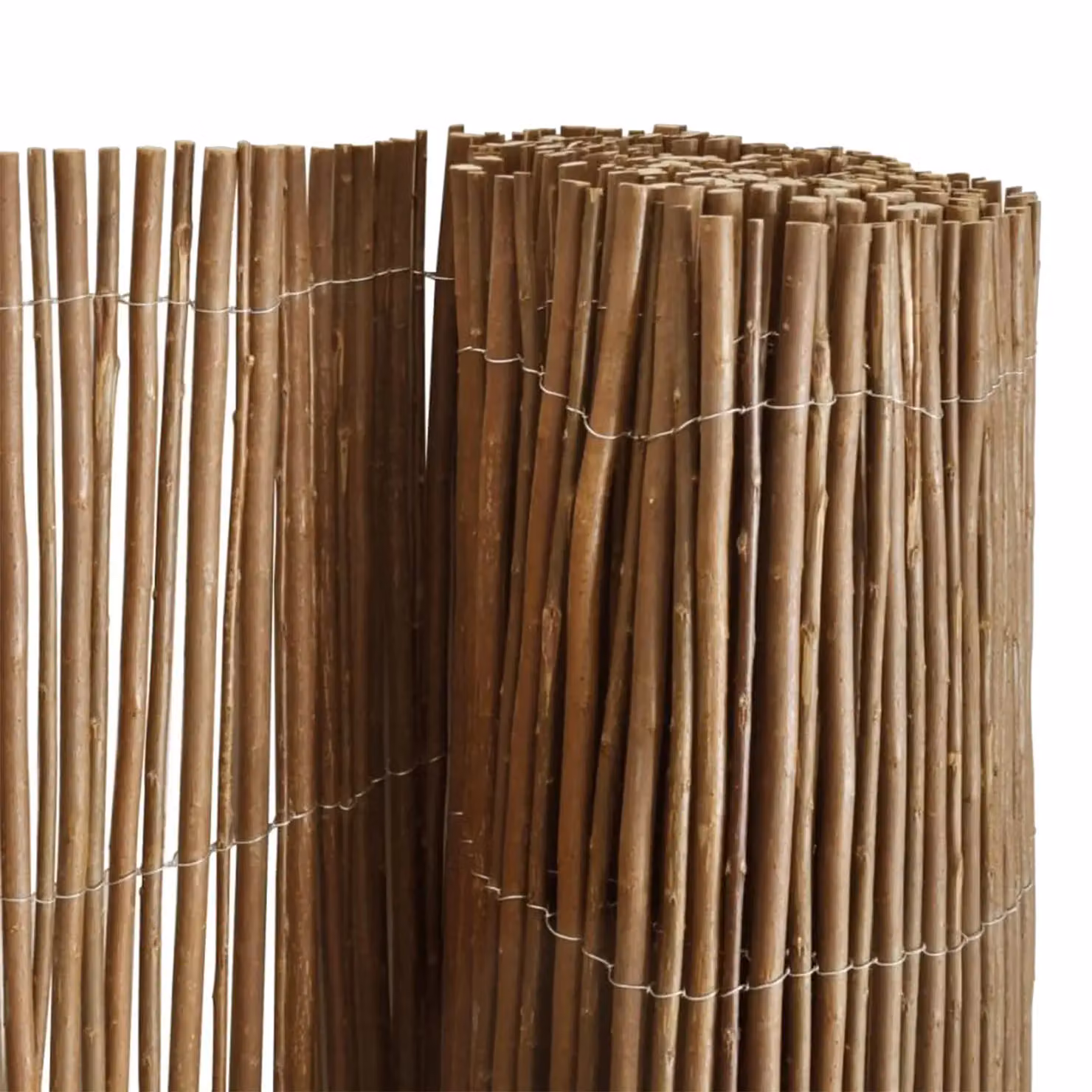 Berkfield Home Willow Woven Wood Fence Mat in Brown, W: 300 cm, H: 120 cm – 5