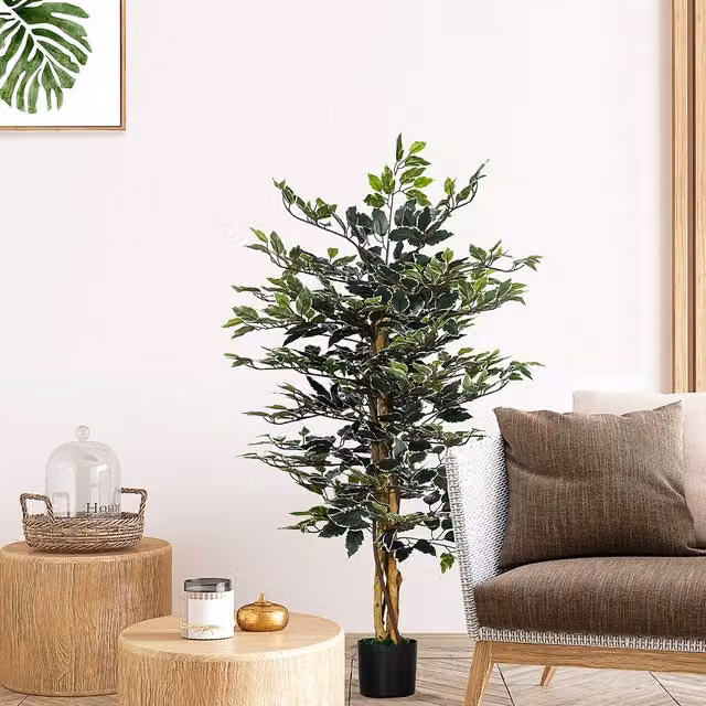 HOMCOM Green Artificial Ficus Tree