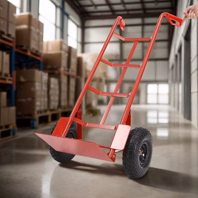 SPETLEK Industrial 200kg Hand Trolley Sack Truck Cart, Red, W: 52 cm, H: 100 cm, D: 5.2 cm – 1