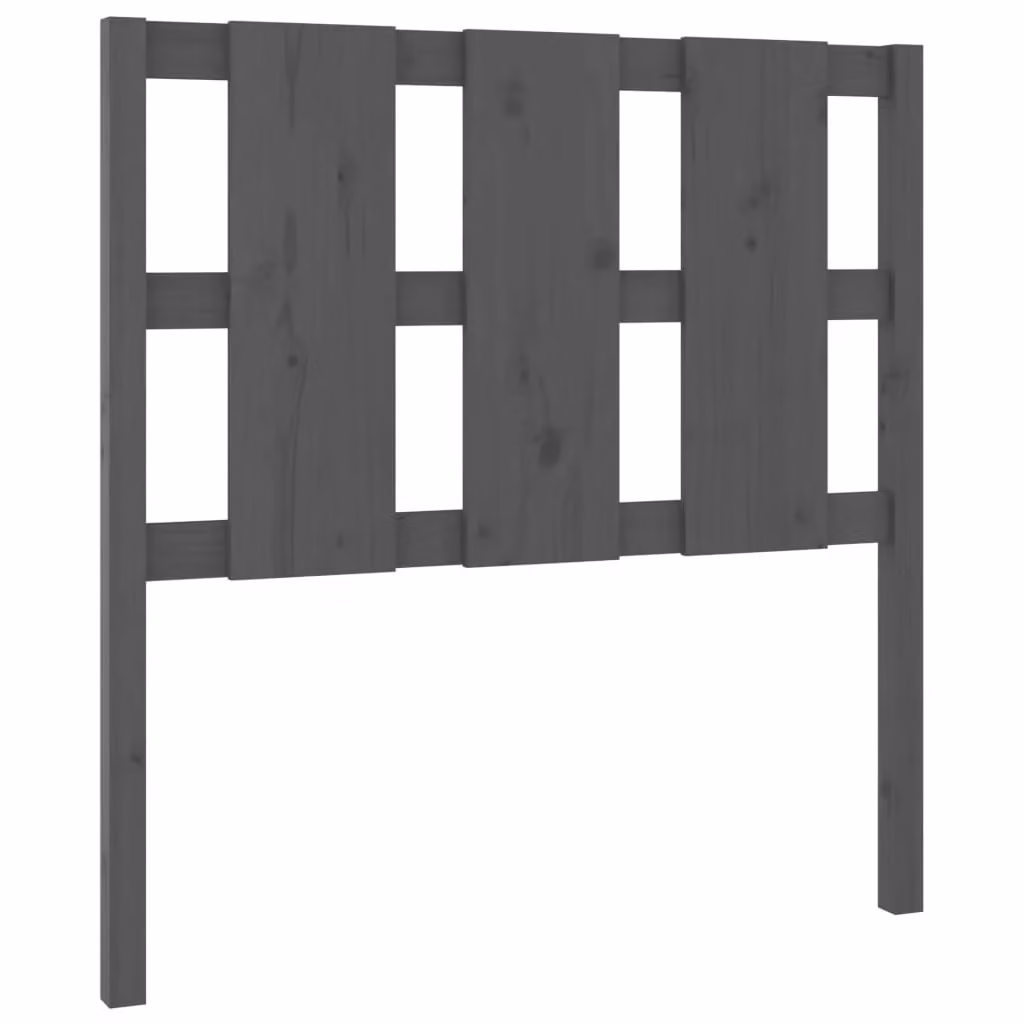 Berkfield Home Grey Rustic Solid Pine Wood Bed Headboard W/D/H: 95.5 x 4 x 100 cm – 2
