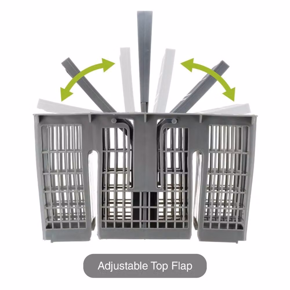NESTLUNE Premium Dishwasher Cutlery Basket Tray with Compartments, Grey, W: 100 cm, H: 60 cm – 4