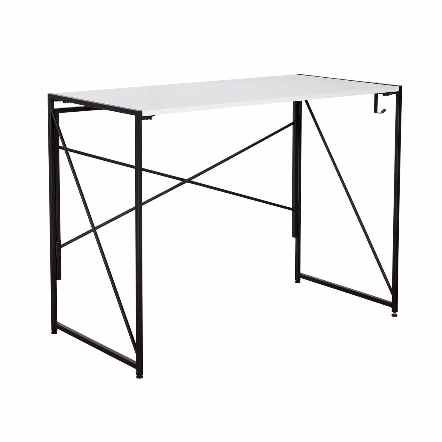 Home Source Folding Compact Computer Desk in White – 4