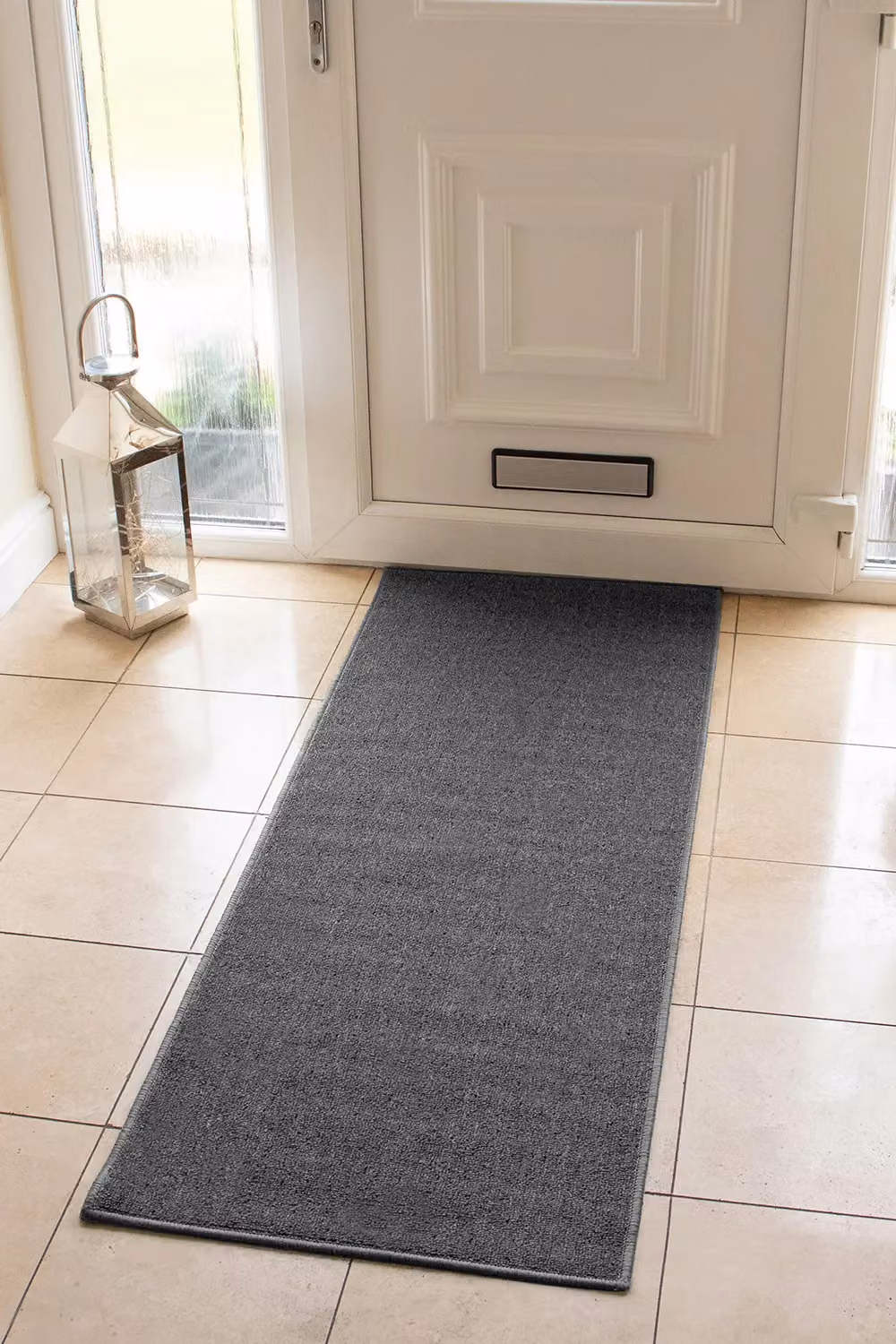 JVL Eden Machine Washable Latex Backed Runner Doormat, Grey, W/D/H: 57 x 150 cm – 2
