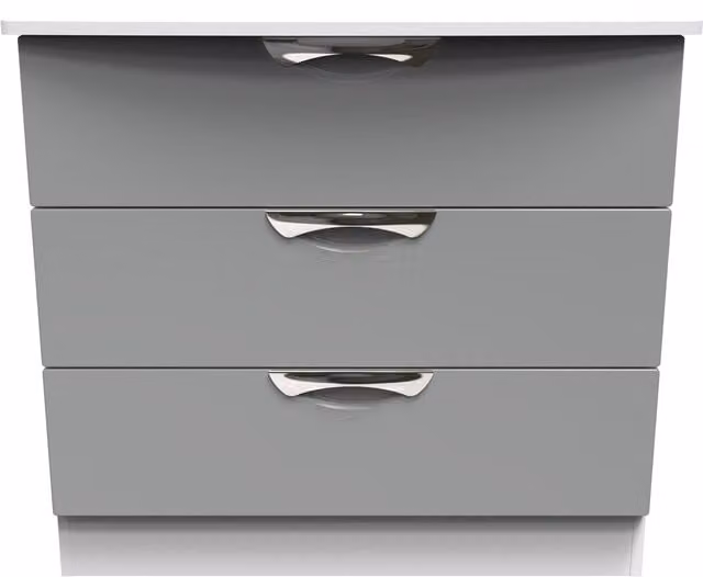 Ready Assembled 2 U Holborn 3 Drawer Chest in Dark Grey