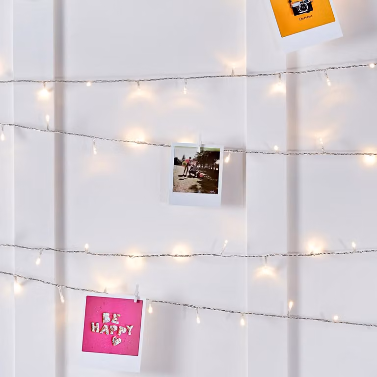 Lights4fun 200 Warm White LED Fairy Lights on Transparent Cable