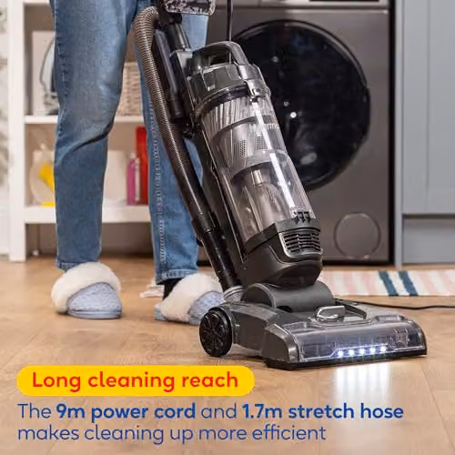 Russell Hobbs RHUV7001 Hypermax Upright Vacuum Cleaner in Grey and Blue with Multi-Cyclonic Filtration, LED Headlight and Pet Hair Functionality – 10