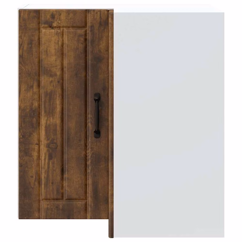 Berkfield Home Lucca Smoked Oak Kitchen Wall Corner Cabinet in Brown, W/D/H: 60.0 x 30.0 x 57.0 cm – 3
