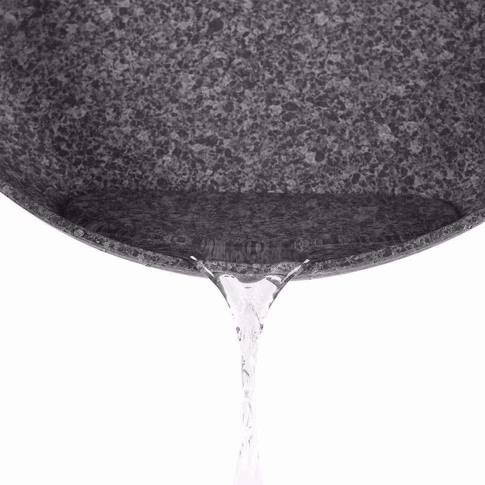 Pawnora Grey Granite Non-Stick Frying Pan with Glass Lid, 28 cm – 3