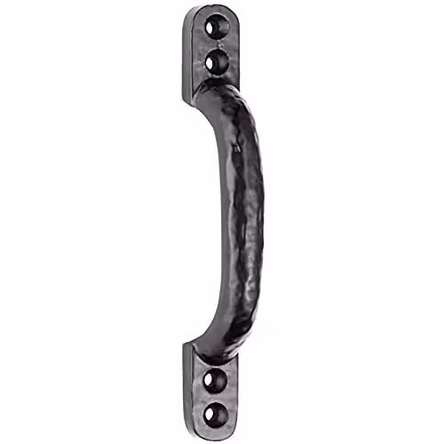 Loops Forged Iron Hotbed Pull Handle in Black Antique, 132 mm