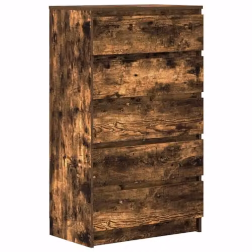 vidaXL Drawer Cabinet in Smoked Oak Brown, W/D/H: 60 x 36 x 103 cm