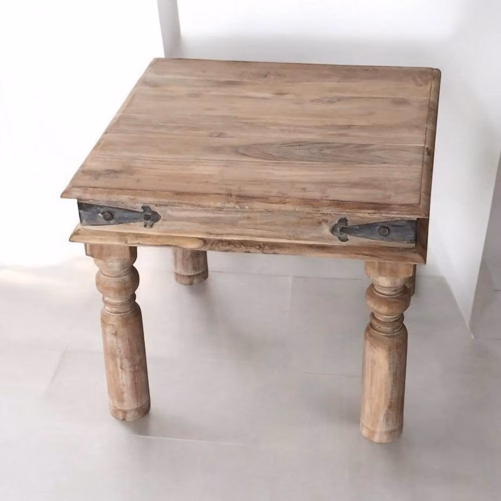 Minster Square Wood Coffee Table in Brown, W: 45 cm, D: 45 cm, H: 40 cm – 2