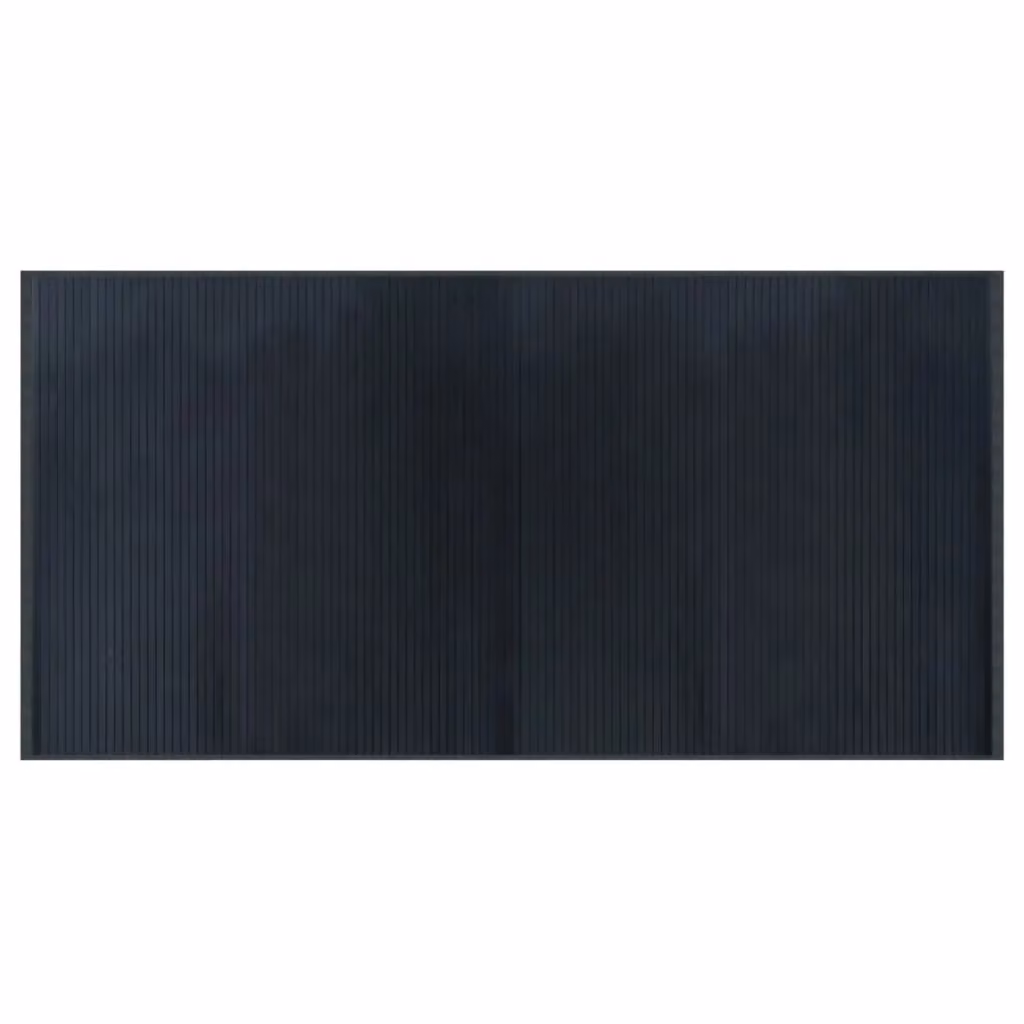 Berkfield Home Rectangular Bamboo Rug in Grey, W: 100 cm, D: 200 cm – 2