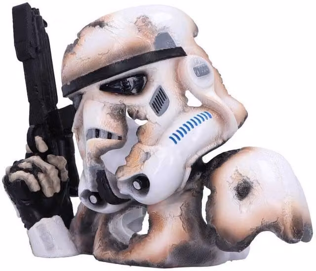 Nemesis Now Stormtrooper in Battle Blasted Bust, White, Height: 23.5 cm