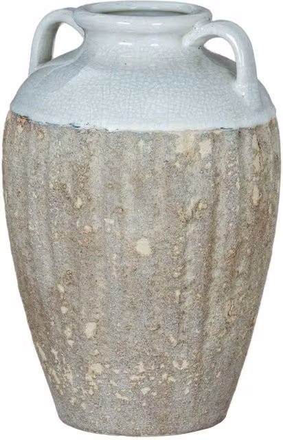 KDMD Thorne Large Ceramic Amphora Vase in Grey