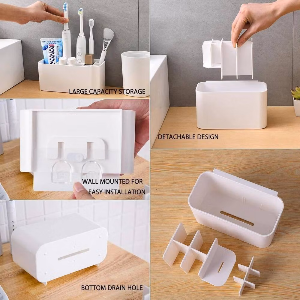 Kelvenix Wall Mounted Toothbrush Holder in White – 2
