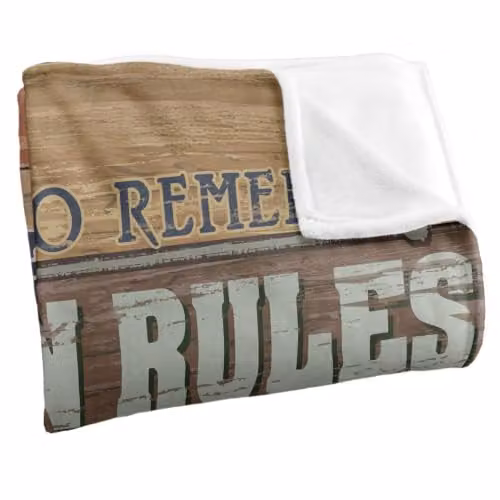 JQ Licensing Cabin Rules Silky Touch Super Soft Fleece Throw Blanket, Multicolour, W/D/H: 91 x 147 cm – 2