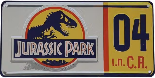 FaNaTtik Jurassic Park Replica Number Plate Multicolour Metal Tin Sign – 1