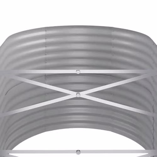vidaXL Steel Planter Tub, Grey, W: 440 cm, D: 80 cm, H: 68 cm – 3