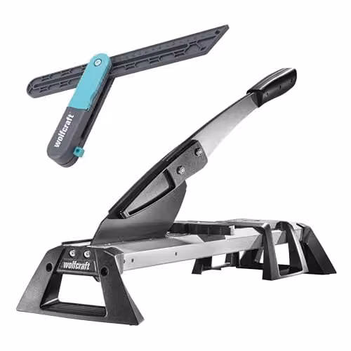 Wolfcraft Project Set VLC 800 Laminate and Vinyl Cutter with Angular Bevel Gauge in Silver and Multicolour