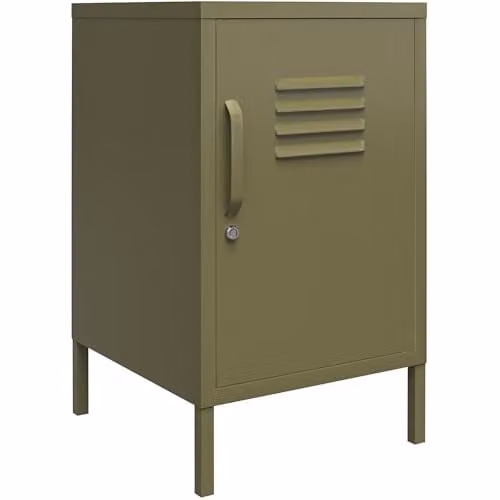 DHP Furniture Bradford Metal Locker End Table, Green, W/D/H: 40 x 38 x 69 cm