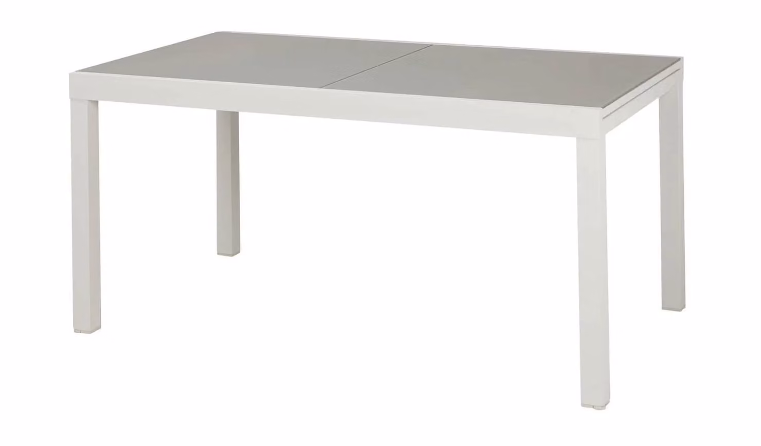 Modern White Extendable Aluminium Rectangular Outdoor Dining Table