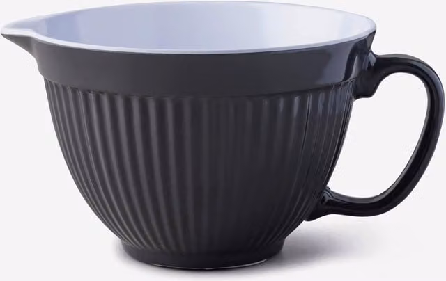 Zeal Melamine Mixing Bowl and Batter Jug with Pouring Spout and Non-Slip Base, Grey – 1