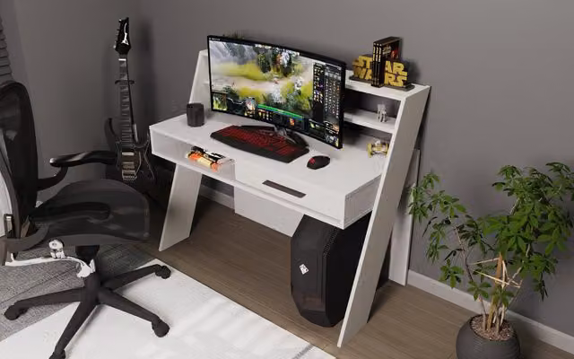 Decorotika Soho Computer Desk in White